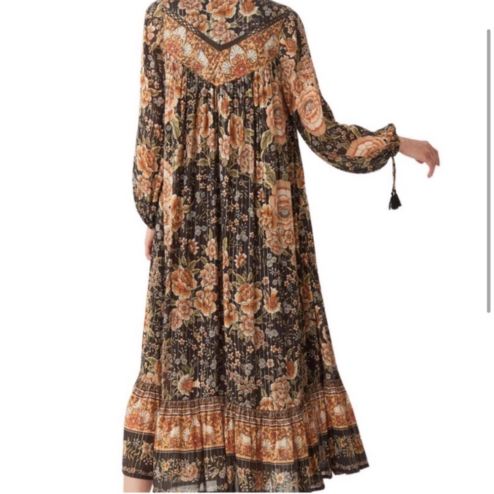 Spell & The Gypsy Collective Mystic Gown Nightfall Floral Tiered Maxi Dress - Picture 5 of 7